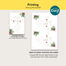 Load image into Gallery viewer, 2029 Merry Little Baby Shower Invitation Template, Editable Winter Holiday Digital Download
