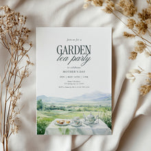 Load image into Gallery viewer, Mother’s Day Garden Tea Party Invitation Elegant Brunch Editable Template 0806
