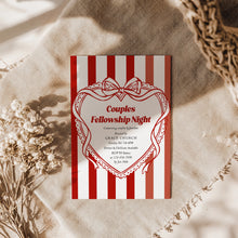 Load image into Gallery viewer, Couples Fellowship Night Invitation Church Family Dinner Christian Event Invite 0807
