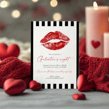 Load image into Gallery viewer, 0801 Galentine Night Out Party Invite, Valentines ladies Party, Editable Template, Digital Download
