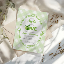 Load image into Gallery viewer, 0317 green little apple birthday invitation
