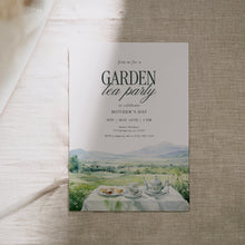 Load image into Gallery viewer, Mother’s Day Garden Tea Party Invitation Elegant Brunch Editable Template 0806
