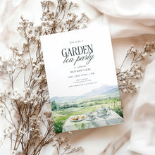 Load image into Gallery viewer, Mother’s Day Garden Tea Party Invitation Elegant Brunch Editable Template 0806

