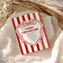 Load image into Gallery viewer, Couples Fellowship Night Invitation Church Family Dinner Christian Event Invite 0807

