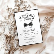 Load image into Gallery viewer, 2021 modern little gentle man baby shower invite
