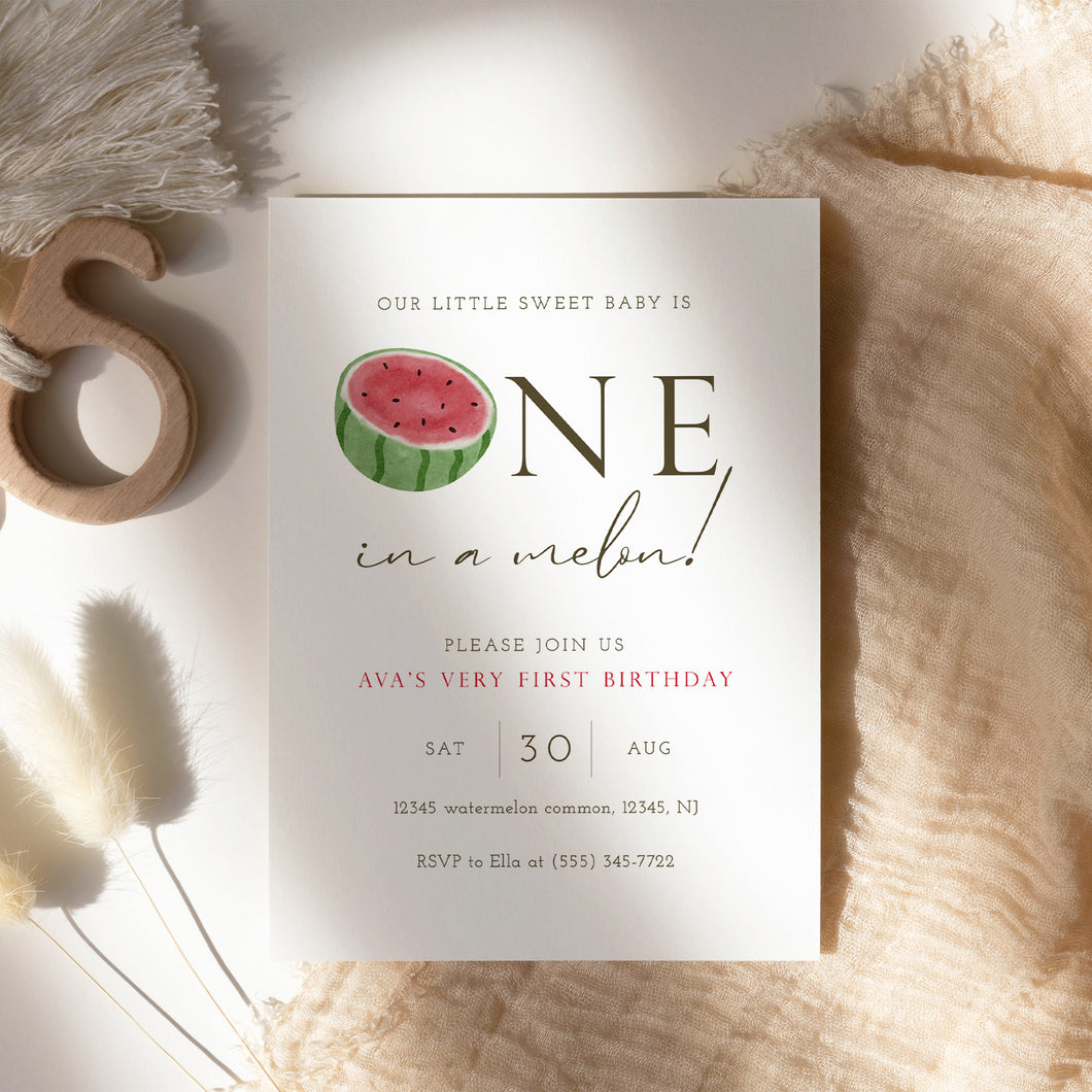 0309 watermelon birthday invitation template
