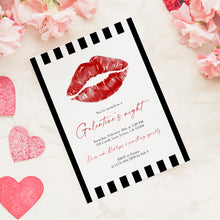Load image into Gallery viewer, 0801 Galentine Night Out Party Invite, Valentines ladies Party, Editable Template, Digital Download
