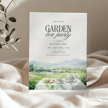 Load image into Gallery viewer, Mother’s Day Garden Tea Party Invitation Elegant Brunch Editable Template 0806
