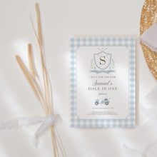 Load image into Gallery viewer, 0311 blue golf monogram invitation template

