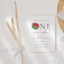 Load image into Gallery viewer, 0309 watermelon birthday invitation template
