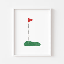 Load image into Gallery viewer, Watercolor green golf master theme art print  (choose your print) 07-33403
