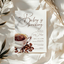 Load image into Gallery viewer, 2023 coffee a baby is brewing invite template
