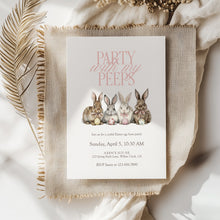 Load image into Gallery viewer, Kids Easter Party Invitation, Bunny Egg Hunt, Spring Children Celebration 0805

