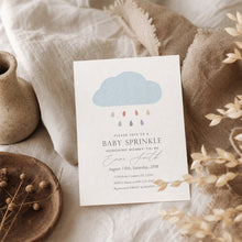 Load image into Gallery viewer, Watercolor Rainbow Baby Sprinkle Invitation, Whimsical Editable Template 2045
