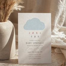 Load image into Gallery viewer, Watercolor Rainbow Baby Sprinkle Invitation, Whimsical Editable Template 2045
