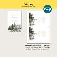 Load image into Gallery viewer, 2024 Winter woodland merry little Christmas tree baby shower invitation
