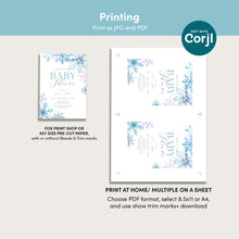 Load image into Gallery viewer, Snowflake Winter Baby Shower Invitation Set, Christmas Baby Shower Mini Bundle Printable, Holiday Baby Shower Invite Diaper Raffle Books for Baby 2024
