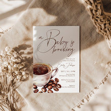 Load image into Gallery viewer, 2023 coffee a baby is brewing invite template
