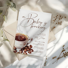 Load image into Gallery viewer, 2023 coffee a baby is brewing invite template
