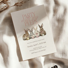 Load image into Gallery viewer, Kids Easter Party Invitation, Bunny Egg Hunt, Spring Children Celebration 0805
