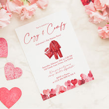 Load image into Gallery viewer, 0801 Cozy &amp; Compy Galentines Pajamas Party Invite, Valentines Girls Night Out, Digital Download, Editable Template
