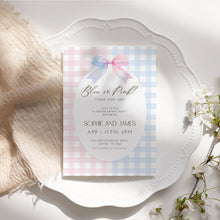 Load image into Gallery viewer, Corjl editable pink or blue gender reveal invitation 2014
