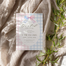 Load image into Gallery viewer, Corjl editable pink or blue gender reveal invitation 2014
