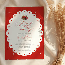 Load image into Gallery viewer, 2020 apple basket baby shower invitation
