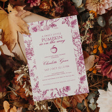 Load image into Gallery viewer, 2019 Burgundy pumpkin invitation template
