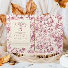 Load image into Gallery viewer, 2019 Burgundy pumpkin invitation template
