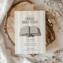 Load image into Gallery viewer, Friday Bible Study invitation template Christian Church Gathering Invite 0807
