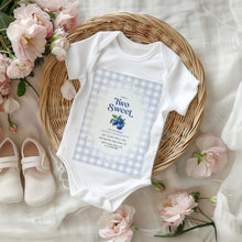 Load image into Gallery viewer, 0326 Blueberry Two Sweet Girl 2nd Birthday Invite, Editable Template, Gingham, Digital Download
