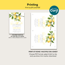 Load image into Gallery viewer, Lemon Little Cutie Baby Shower Invitation | Yellow Gingham Summer Party 2046

