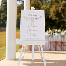 Load image into Gallery viewer, 2031 Neutral Hello Little Baby Shower Welcome Sign Template, Editable Digital Download
