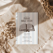 Load image into Gallery viewer, Friday Bible Study invitation template Christian Church Gathering Invite 0807
