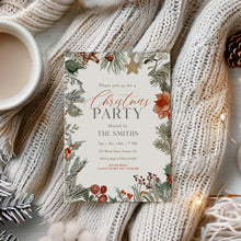 Load image into Gallery viewer, 2033 Editable Christmas Party Invite, Secret Santa &amp; Holiday Party Invitation, Digital Download, Friendsmas
