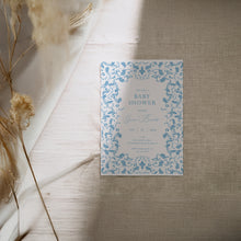 Load image into Gallery viewer, Corjl editable tolie de jouy baby shower invitation template 3 2015
