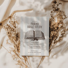 Load image into Gallery viewer, Friday Bible Study invitation template Christian Church Gathering Invite 0807
