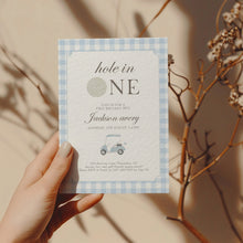 Load image into Gallery viewer, 0311 blue hole in one invitation template
