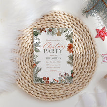 Load image into Gallery viewer, 2033 Editable Christmas Party Invite, Secret Santa &amp; Holiday Party Invitation, Digital Download, Friendsmas
