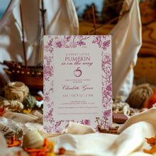 Load image into Gallery viewer, 2019 Burgundy pumpkin invitation template
