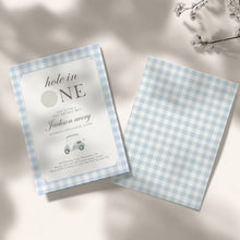 Load image into Gallery viewer, 0311 blue hole in one invitation template
