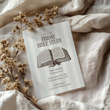 Load image into Gallery viewer, Friday Bible Study invitation template Christian Church Gathering Invite 0807
