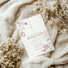 Load image into Gallery viewer, 0322 Korean 70th Birthday Invitation, Editable Template with Traditional Design for Chil-Soon, Digital download
