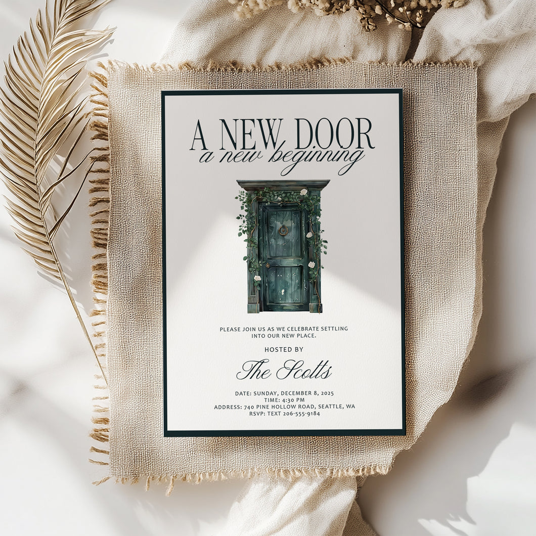 2035 Editable Housewarming Party Invite, Moving Announcement, Editable template, Digital Download