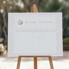 Load image into Gallery viewer, 2019 pink pumpkin baby shower baby arrival calendar template

