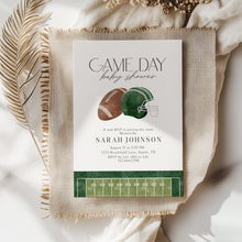 Load image into Gallery viewer, 2032 Game day Football Sports Baby Boy Shower Invite, Editable Template, Digital Download
