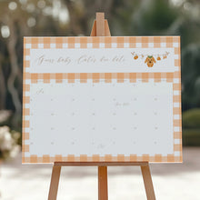 Load image into Gallery viewer, Fall pumpkin baby shower due date calendar, guess the arrival, baby shower game, digital download, editable template, 2028
