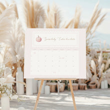 Load image into Gallery viewer, 2019 pink pumpkin baby shower baby arrival calendar template
