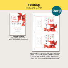 Load image into Gallery viewer, 0319 Christmas Present 1st Birthday Invitation, Red Bow Holiday Winter Birthday Party Invite
